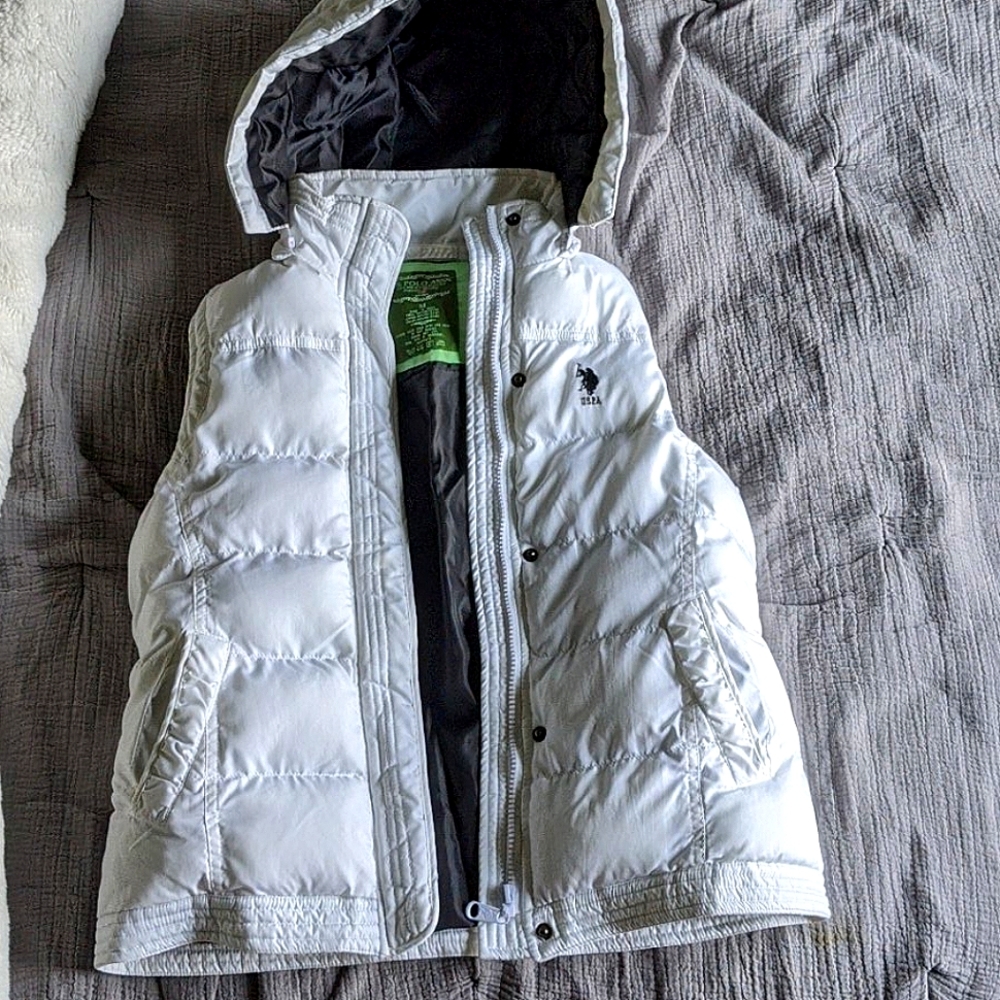 POLO White Vest w/ Detachable Hood